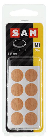 Mack 1017393 - zelfklevend afdekkapje kunst.beuk 96st 13 mm | 10 stuks