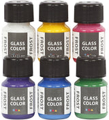 Creativ Company Couleur en verre de givre couleur de peinture en verre, 6x30 ml