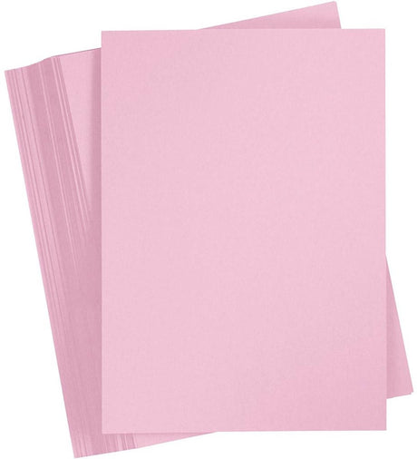 Carton coloré Creativ company, a5, 180 gr, rose clair, 100 feuilles 1 boîte