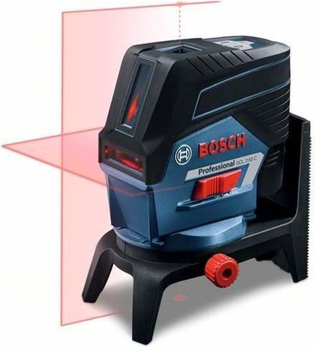 Bosch professional gcl 2-50 c batterie laser à lignes croisées rouge 12v + pince de plafond corps de base en l-boxx - 0601066g08