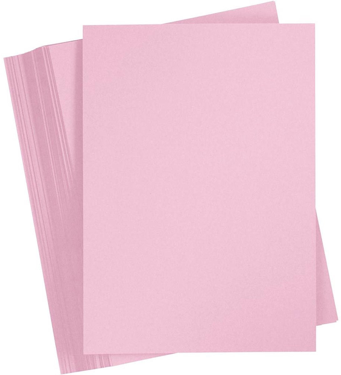 Carton coloré Creativ company, a5, 180 gr, rose clair, 1x100 feuilles
