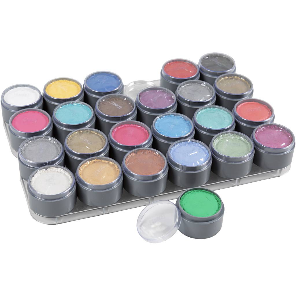 Maquillage Grimas - palette de maquillage, différentes couleurs, 24x15 ml 1 boîte