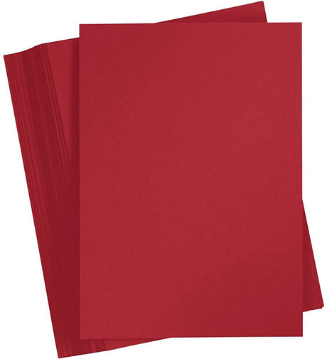 Carton coloré Creativ company, a4, feuille 210x297 mm, 180 gr, rouge de Noël, 100 feuilles 1 boîte