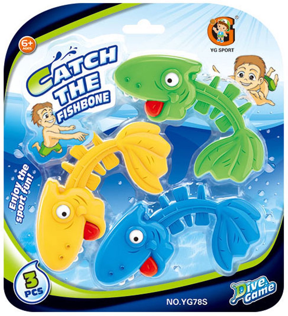 Poisson plongeur, lot de 3 pièces