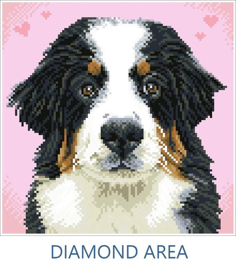 Diamond dotz® diamant dotz chien zuzu - peinture diamant - 11 664 dotz - 29x29 cm