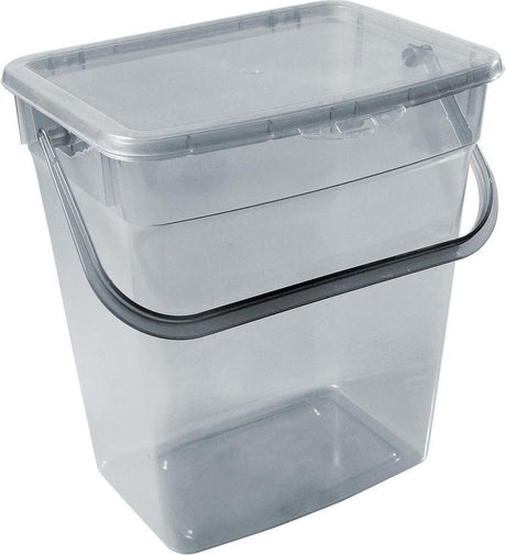 Plast team Bidon à poudre 10l transparent - gris