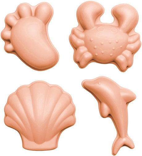 Moules à sable Scrunch - corail - pliables - recyclables