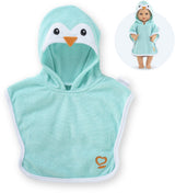 Cape de bain Corolle pour poupée bébé - pingouin, 36cm