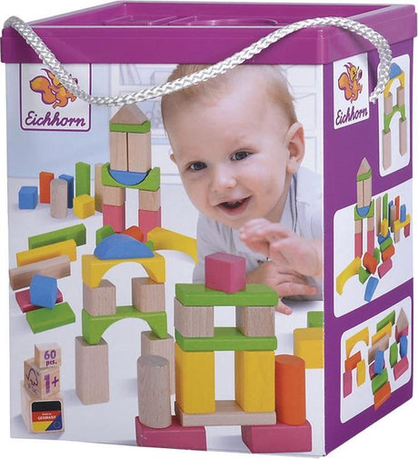 Blocs en bois Eichhorn, 60 pièces.
