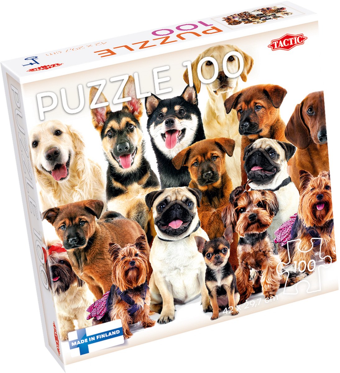 Tactique Group de puzzle ou chiens mignons, 100e.