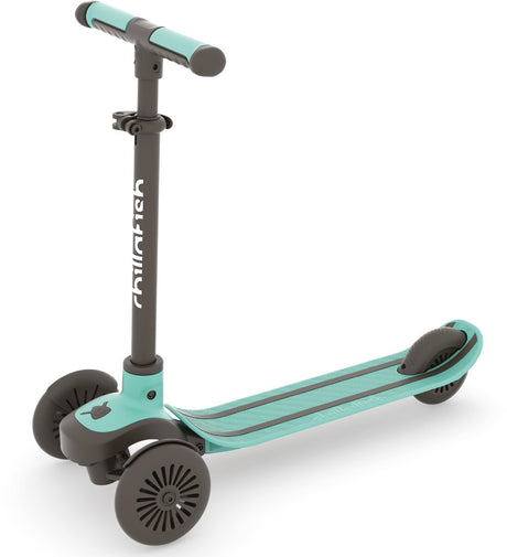 Trottinette enfant Chillafish 3 ans à trois roues - vert bleu - trottinette légère pour garçons avec guidon amovible et frein à pied - réglable en hauteur - inclinaison pour diriger - poignées supplémentaires - modèle Scotti 3