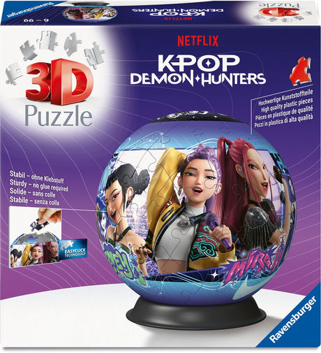 Ravensburger - Puzzle boule 3D - Chasseurs de démons kpop - 72 pièces