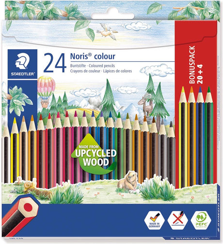 Staedtler crayons de couleur noris lot de 20+4 couleurs