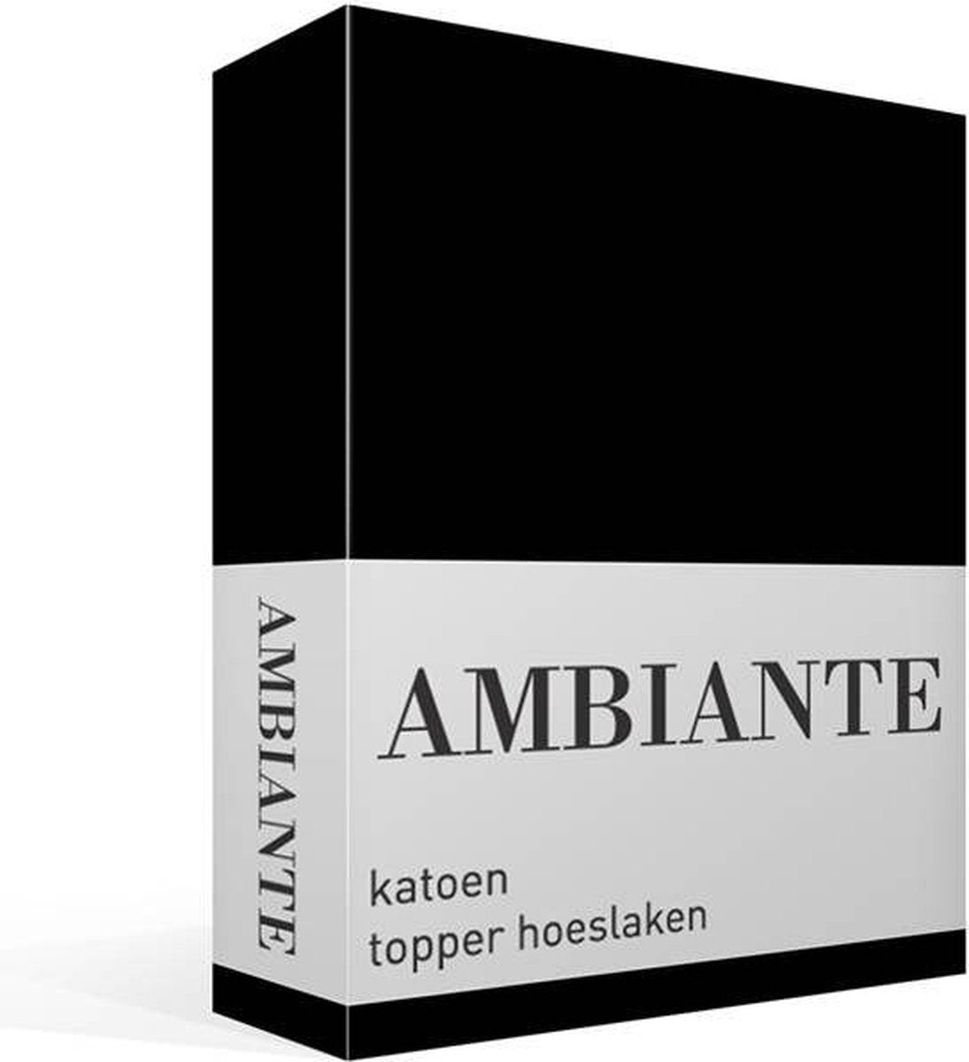 Ambiante katoen - topper hoeslaken - 140x200 - zwart