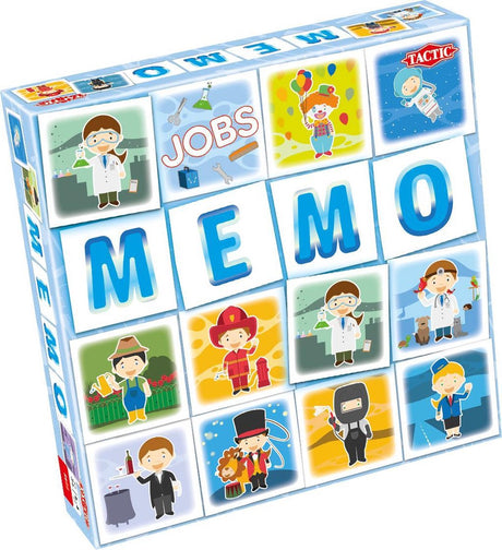 Tactique mémo métiers - jeu mémo - trouver les bonnes paires - découvrir différents métiers - jeu de société pédagogique pour les enfants et les familles - 2 à 6 joueurs - à partir de 3 ans