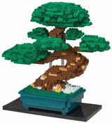 Bandai - nanoblock - bonsaï de luxe - figurine en brique - ensemble de construction de bonsaï en brique 1130 - kit de construction de figurine de bonsaï en fleur de pixel - mini usine de briques - nbc039