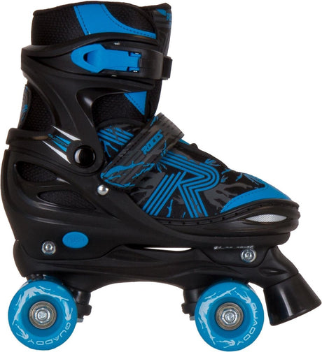 Roces Quaddy 3.0 Rouleau Skating Black Blue 26-29