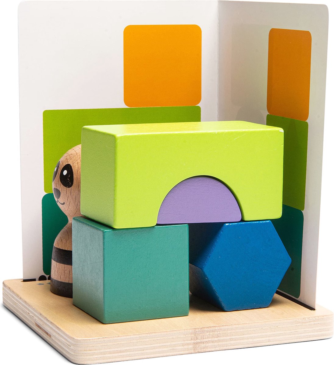Bs toys puzzle pandas - bois fsc - à partir de 6 ans - 20 puzzles - entraîner la perspicacité spatiale