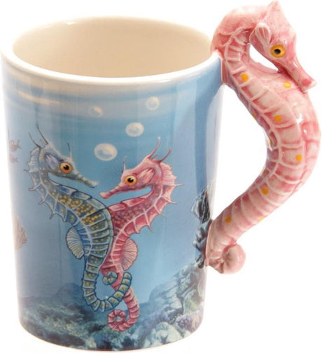 Tasse en céramique avec poignée en forme d'hippocampe Lisa Parker