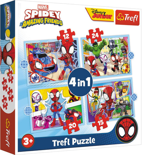 Trefl puzzle Spidey et ses amis 4 en 1 | 2 pièces