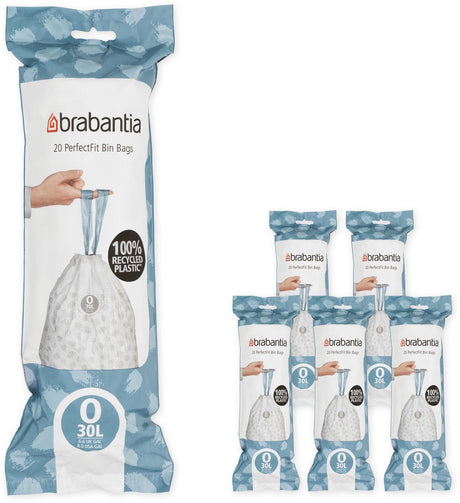 Sacs poubelle Brabantia perfectfit - 30 l - code o - 6 rouleaux x 20 pièces