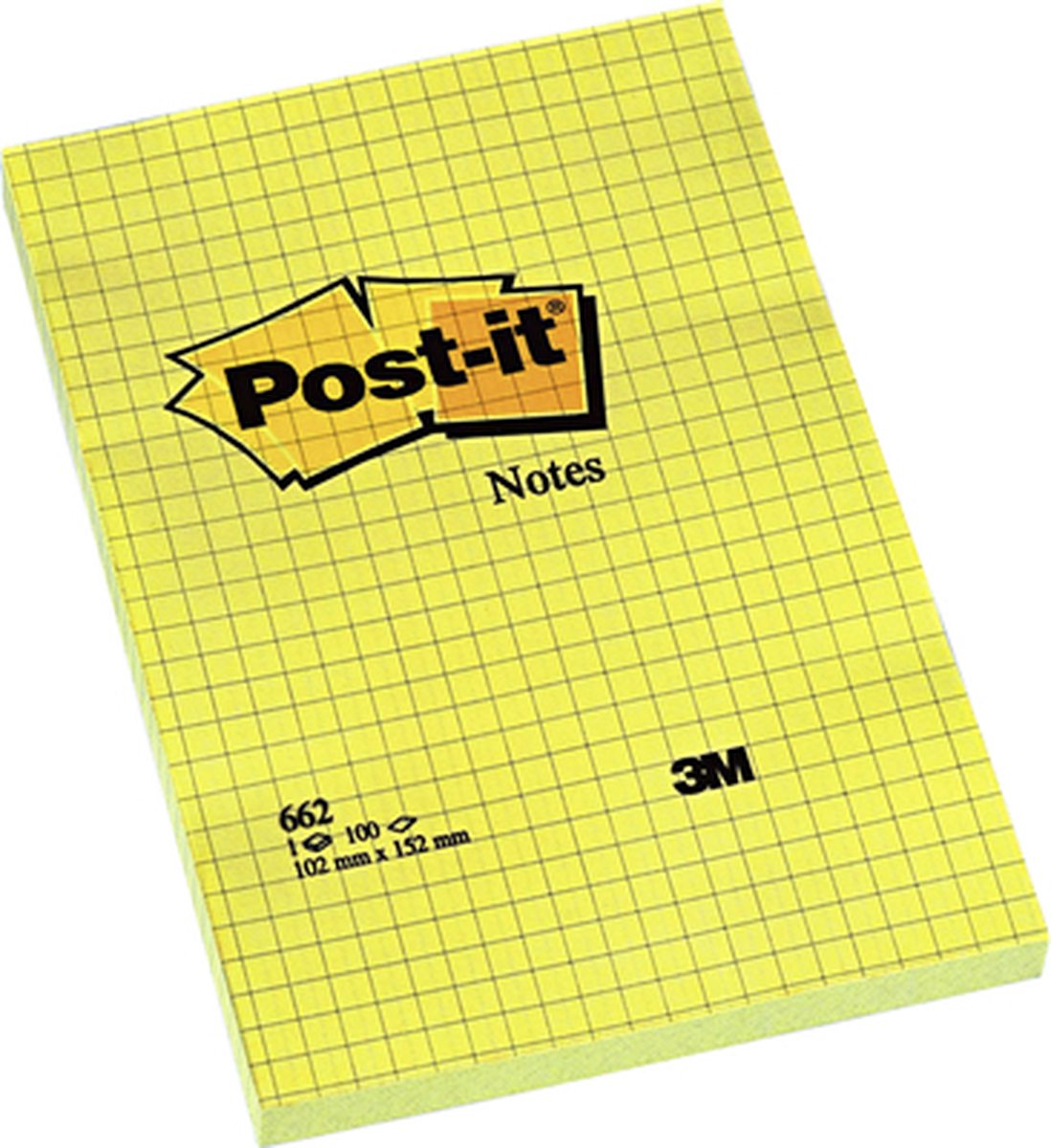 Quantore bloc-notes post-it 662 102x152mm jaune diamant