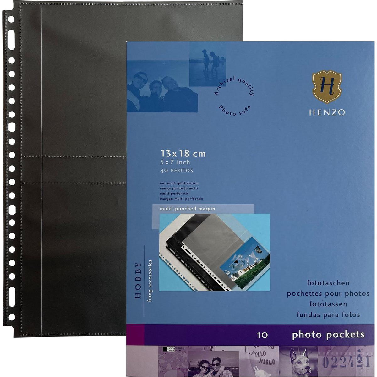 10 feuilles photo 13x18 noires