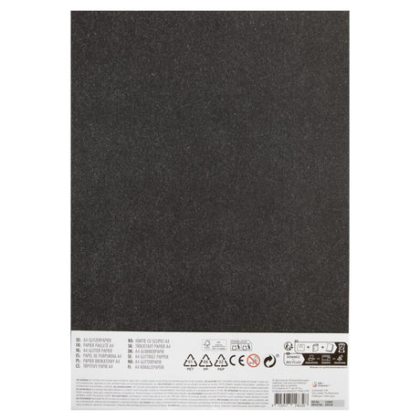 Creative craft group moxy papier pailleté a4 8 feuilles 150 grammes