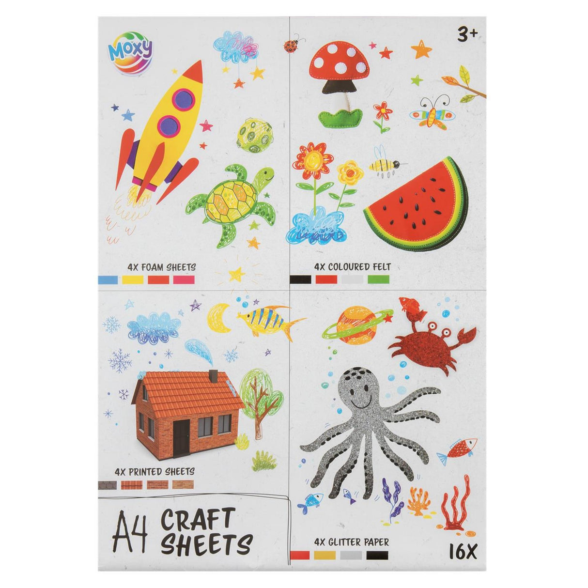 Ensemble de papier kraft pour groupe d'artisanat créatif, 16 pièces.