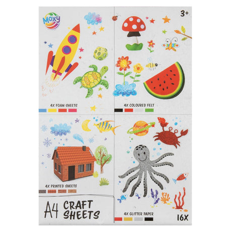 Ensemble de papier kraft pour groupe d'artisanat créatif, 16 pièces.