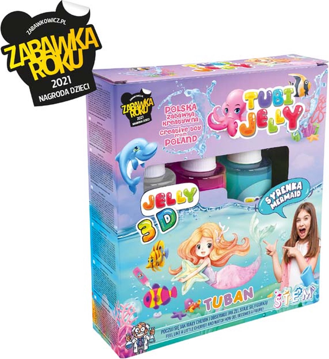 Ensemble de gelée Tuban Tubi avec sirène 3 couleurs