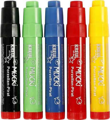 Creotime https : www.cchobby.nl marqueurs verre-porcelaine-épaisseur de trait-2-5-mm-différentes-couleurs-5-pièces-1-boîte