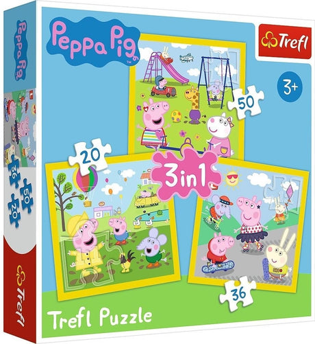Trefl Peppa Pig Puzzle 3 en 1 - 20 36 50 pièces