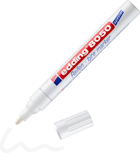 Edding 8050 1 blister marqueur pneu - blanc - 2-4mm
