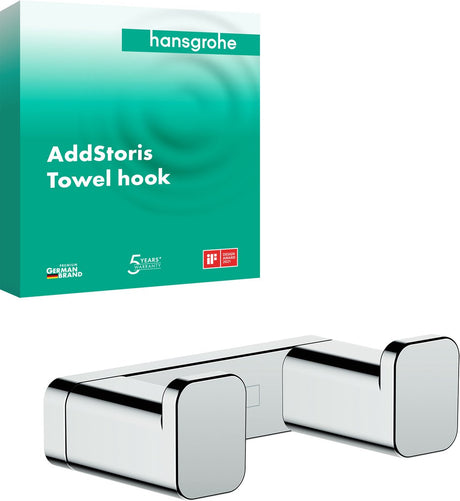 Hansgrohe addtoris double porte-serviettes chromé
