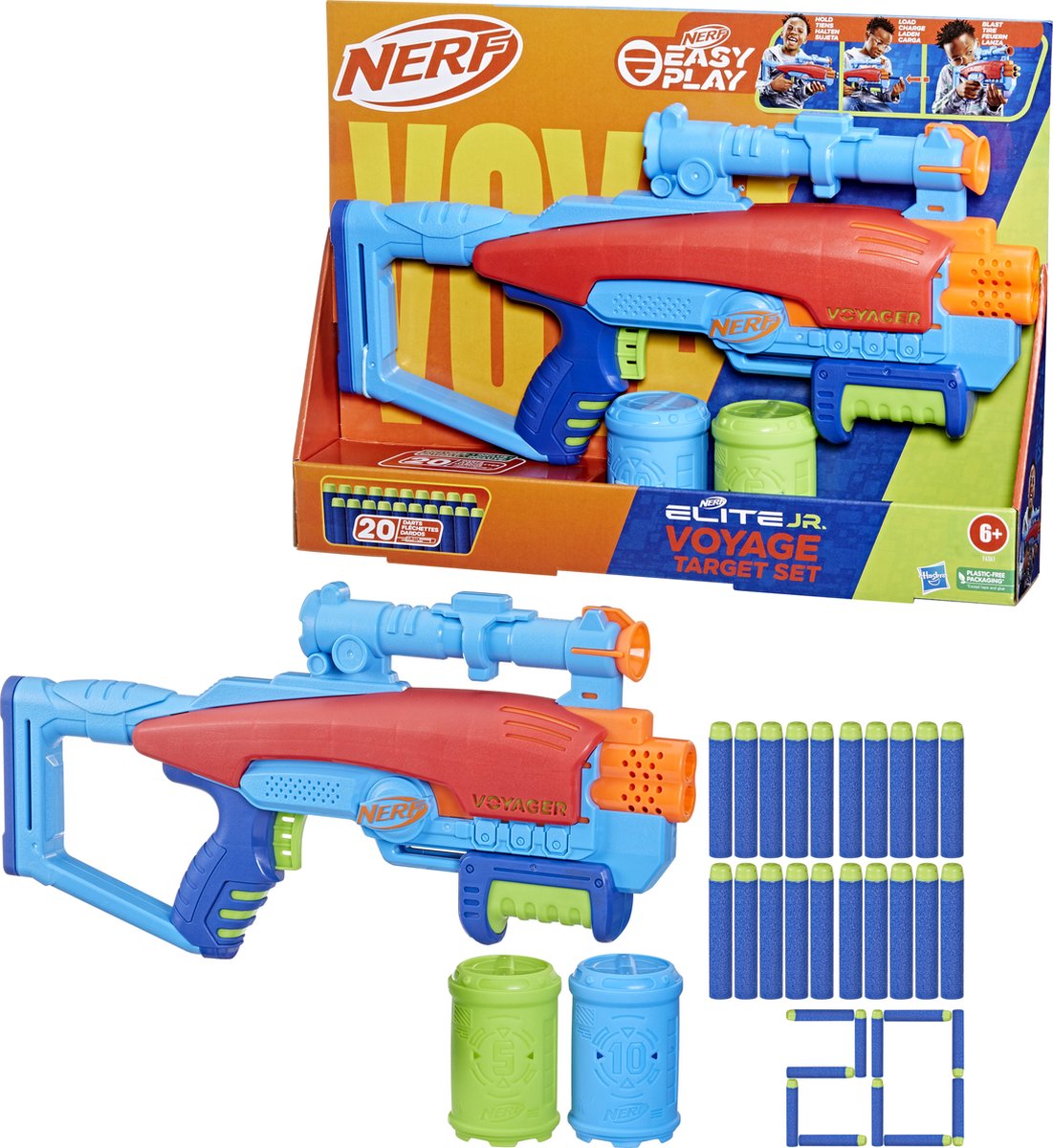 Hasbro Nerf Elite Jr Ensemble de cibles de voyage