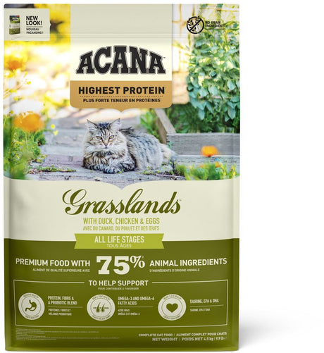 Acana chat prairies canard œuf de poule - nourriture pour chat - 4,5 kg