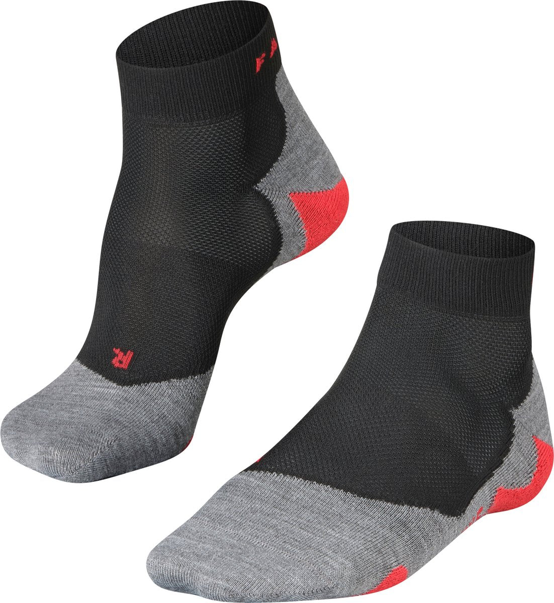 Falke ru5 chaussettes de course courtes en matériau fonctionnel anti-ampoules hommes noir - taille 44-45