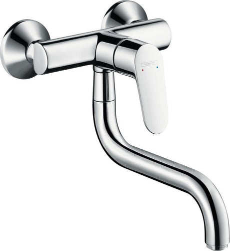 Hansgrohe focus m41 mitigeur de cuisine mural - chrome - entraxe 150 mm ± 12 mm
