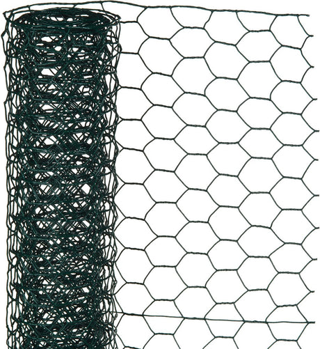 Nature - maille en acier galvanisé - 10 x 0,5m - vert - maille 13mm
