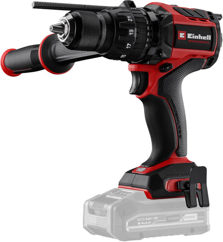 Perceuse-visseuse à percussion sans fil professionnelle Einhell TP-CD 18 120 li-i bl solo - power x-change - 18 v li-ion - avec fonction impact - 2 vitesses - 120 nm - moteur sans balais - excl. batterie et chargeur