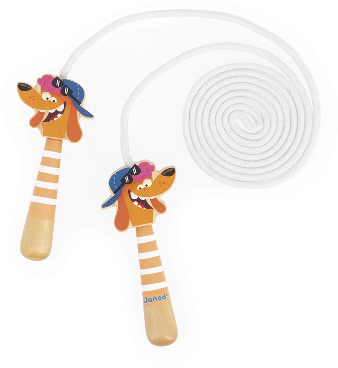 Janod - apple pop - chien à la corde à sauter