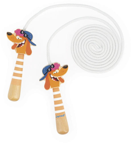 Janod - apple pop - chien à la corde à sauter