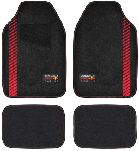 Red Bull Racing Jeu de tapis de voiture universels Red Bull Oracle - jeu de 4 pièces - noir rouge