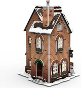 Puzzle 3D amusant et cubique, usine de sabots, éclairage LED, jouets de village de Noël.