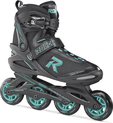 Icon patins à roues alignées bottes souples dames 80 mm 82A noir aqua taille 40