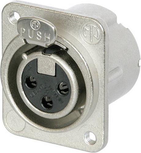 Neutrik nc3fd-lx-m3 connecteur xlr douille à bride, contacts droits nombre de broches: 3 argent 1 pièce(s)