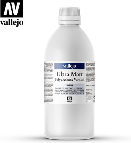 Peinture hobby Vallejo - 28653 vernis polyuréthane ultra mat - Flacon de peinture 500 ml - 500 ml