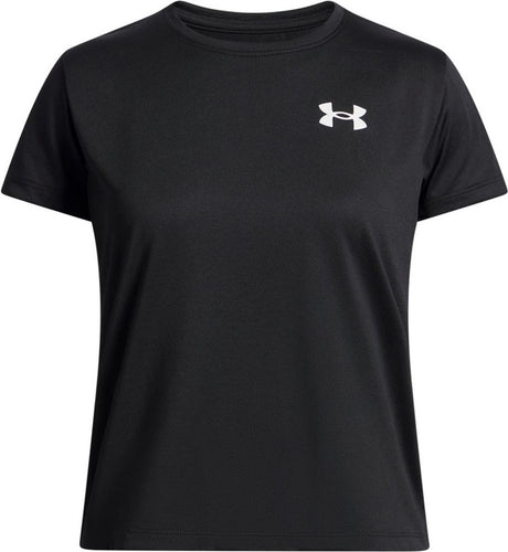 Under armour ua tech ssc-blk chemise de sport pour filles - noir - blanc