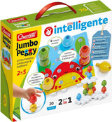 Quercetti jeu d'empilage jumbo peggy junior carton 24 pièces